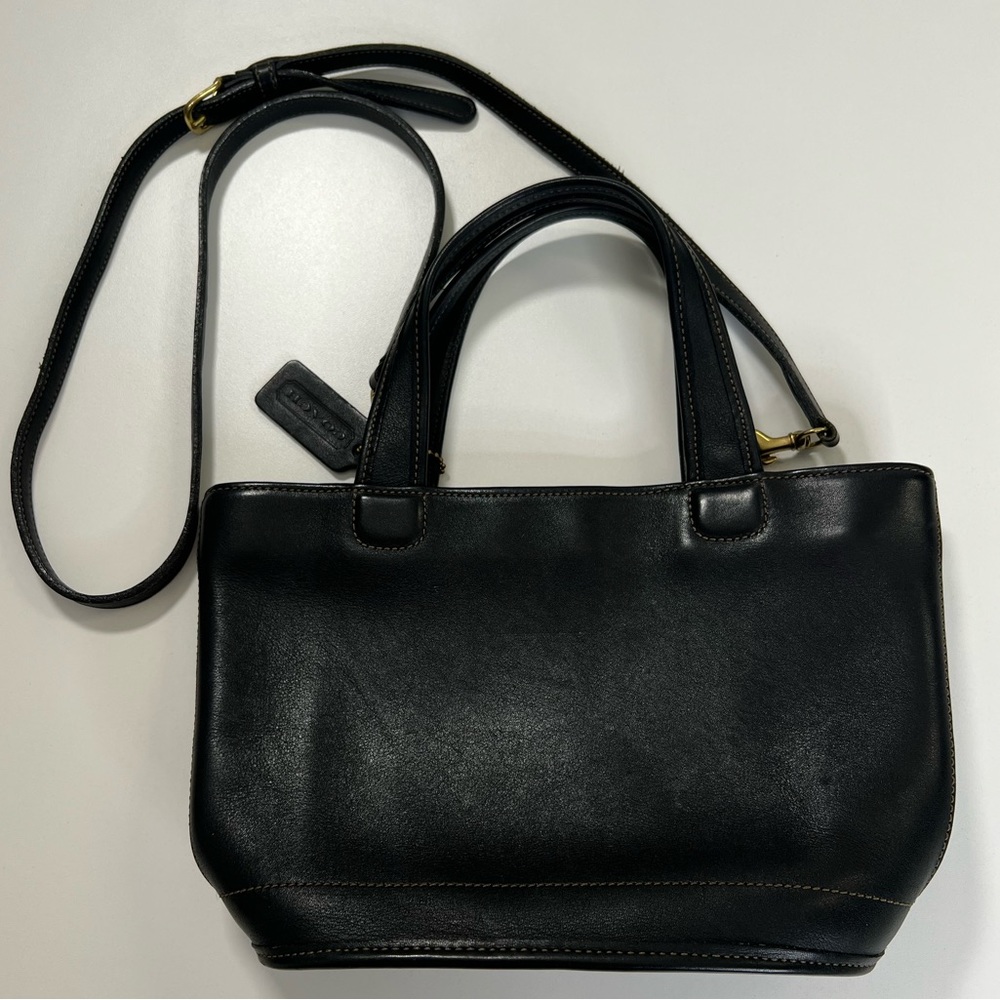 Vintage Coach Bleecker Basket Bag # 9301 in Black Small - Picture 1 of 13